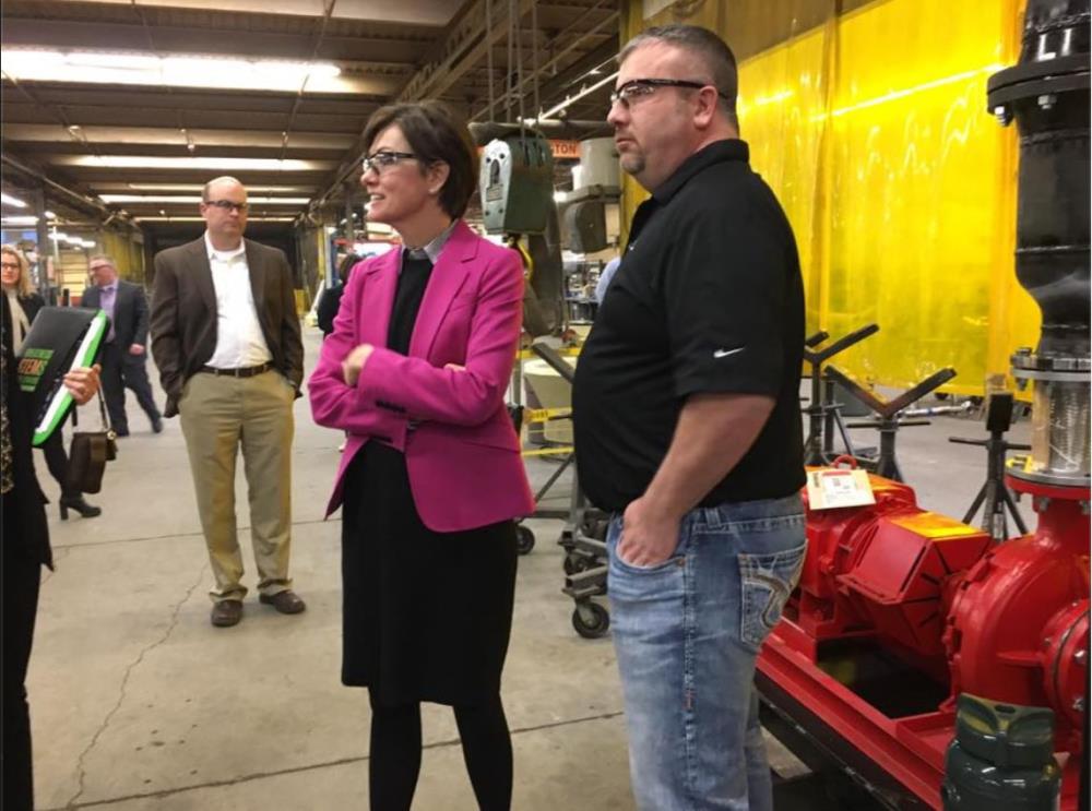 Iowa Lieutenant Governor Kim Reynolds Visits Waldinger 